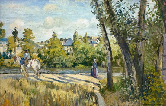 Landscape, bright sunlight, Pontoise a Camille Pissarro