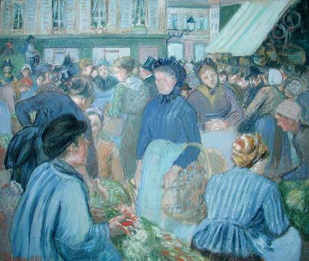 The Market at Gisons a Camille Pissarro