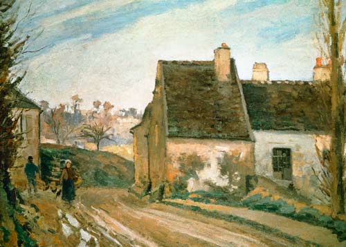 The Tumbledown Cottage near Osny a Camille Pissarro