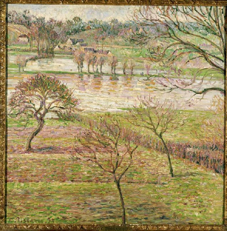 Inundation in Eragny. a Camille Pissarro