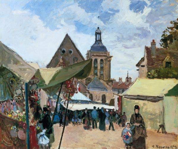 Public festival in September, Pontoise a Camille Pissarro