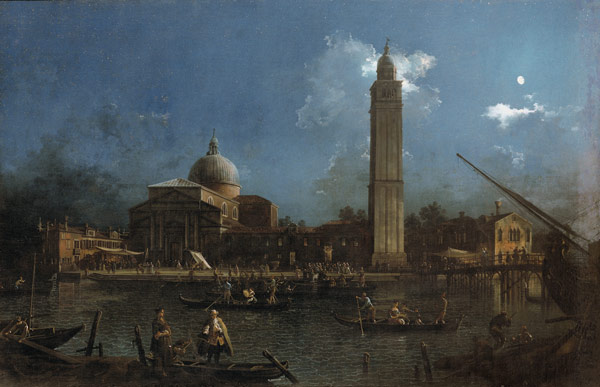 The nightly feast in front of the church San Pietro di Castello (La Vigilia di of San Pietro) a Canal Giovanni Antonio Canaletto