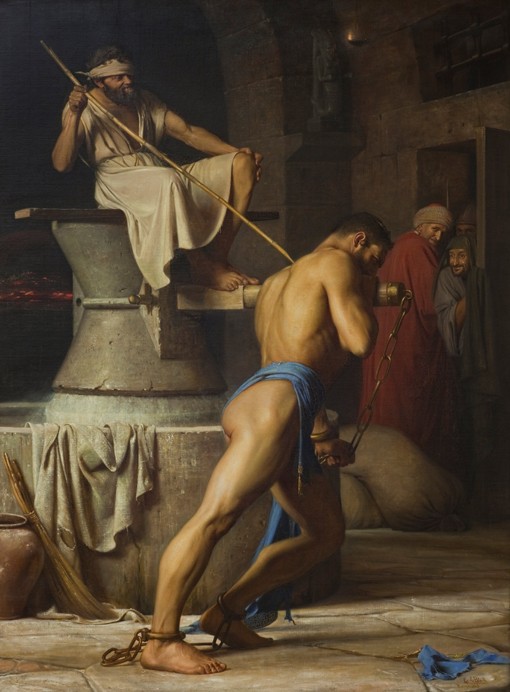 Samson and the Philistines a Carl Bloch