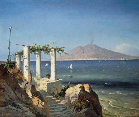 Vista da Capri sulla baia di Napoli