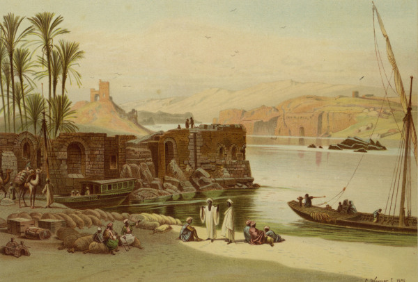 Nile near Aswan a Carl Friedr.Heinrich Werner