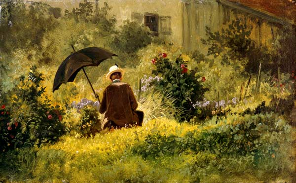The painter in the garden a Carl Spitzweg