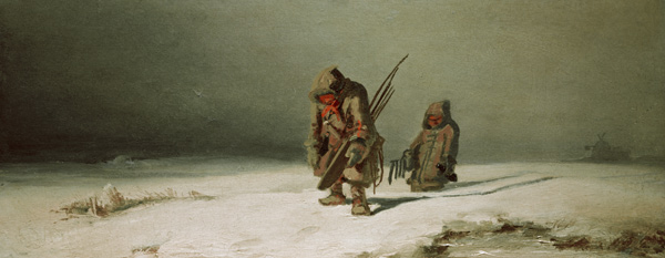 C.Spitzweg, Polargegend (Die Eskimos) a Carl Spitzweg