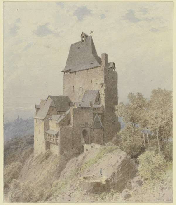 Castel on high mountain a Carl Theodor Reiffenstein