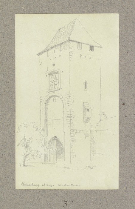 Der Martinsturm in Ladenburg a Carl Theodor Reiffenstein