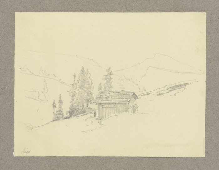 Hut on a hillside a Carl Theodor Reiffenstein