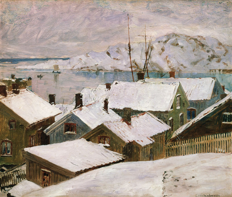 Fiskebackskil in Winter a Carl Wilhelmson