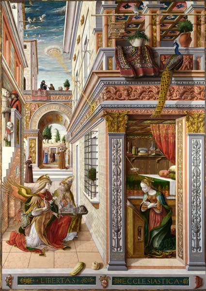 Verkuendigung an Maria mit dem Heiligen Emidius a Carlo Crivelli