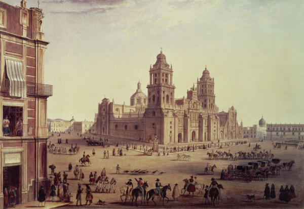 Mexico, Cathedral , Nebel a Carlos Nebel