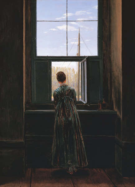 Donna alla finestra a Caspar David Friedrich
