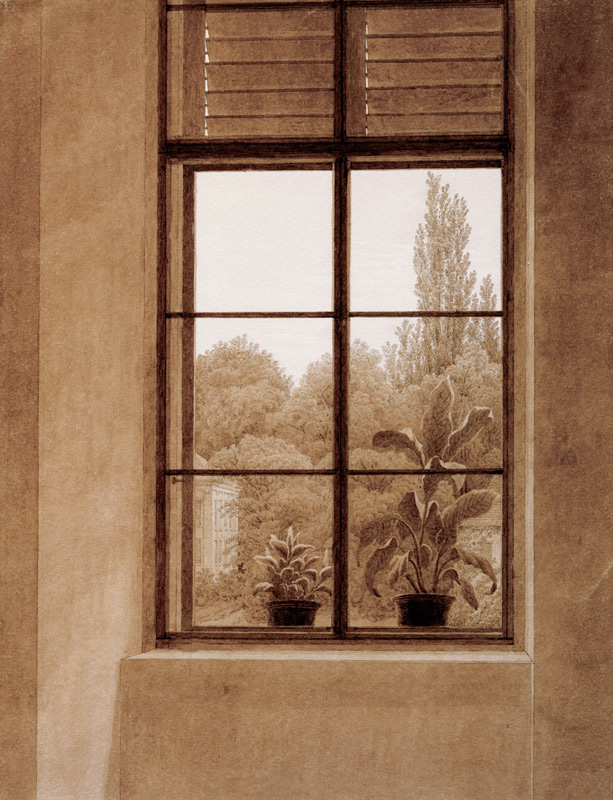 Window w.view o.park a Caspar David Friedrich