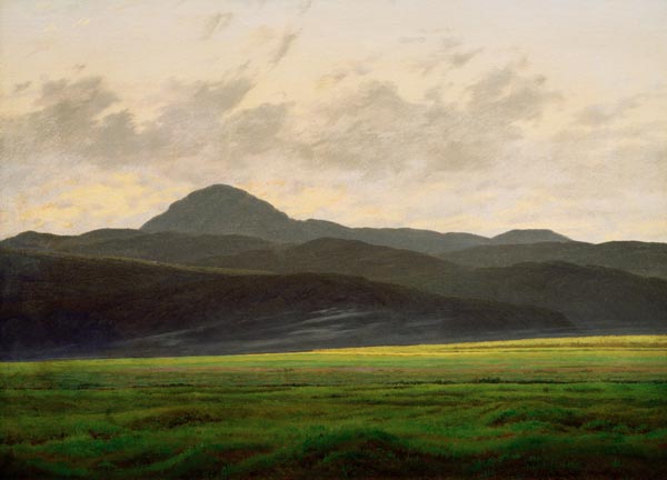 Bohemian Landscape a Caspar David Friedrich