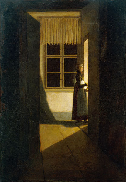Woman with the candlestick a Caspar David Friedrich