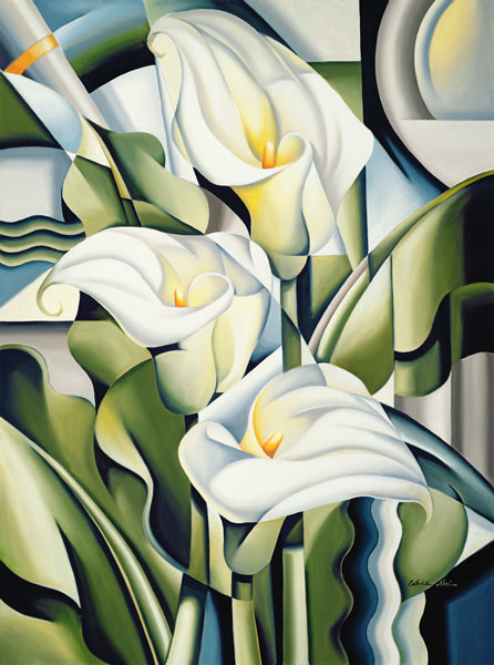 Gigli cubisti, 2002 (olio su tela)  a Catherine  Abel