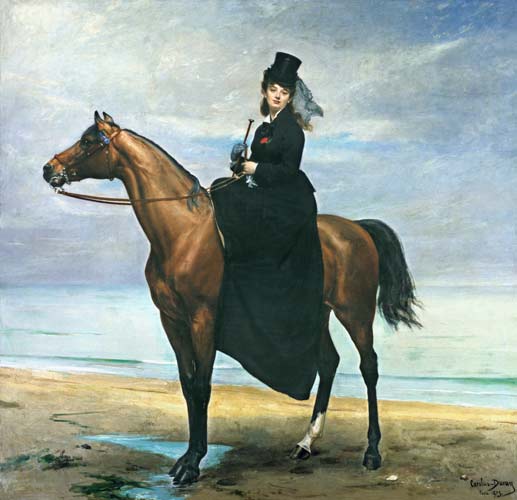 Equestrian Portrait of Mademoiselle Croizette a Charles Durant