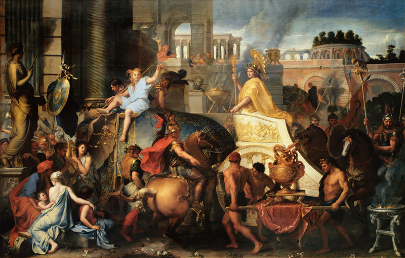 Alexander the Great makes his entrance into Babylon a Charles Le Brun