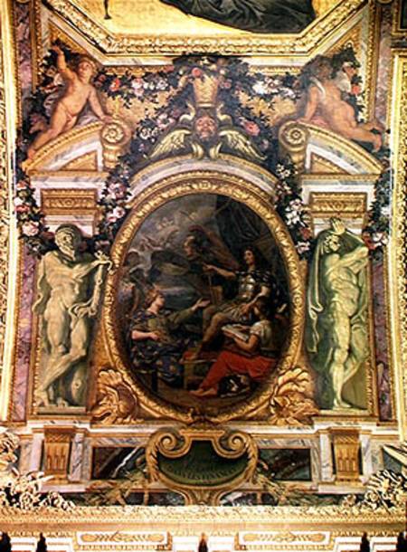 Financial Order Regained in 1662, Ceiling Painting from the Galerie des Glaces a Charles Le Brun