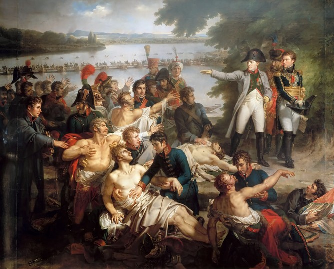 The Return of Napoleon to the Island of Lobau after the Battle of Essling, May 23, 1809 a Charles Meynier