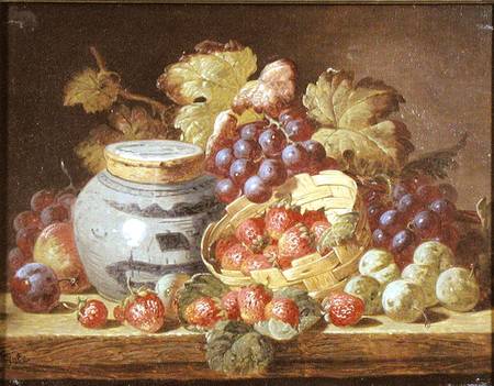 Still Life with Fruit and a Ginger Jar a Charles Thomas Bale