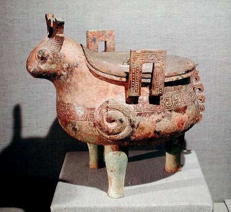 Sacrificial 'hsi-ting' animal figure, from Shucheng, Anhui, Chou Dynasty a Scuola Cinese