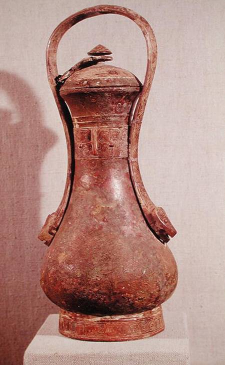 'Yu' wine vessel, from a royal tomb at Anyang, Henan Province, Shang Dynasty a Scuola Cinese