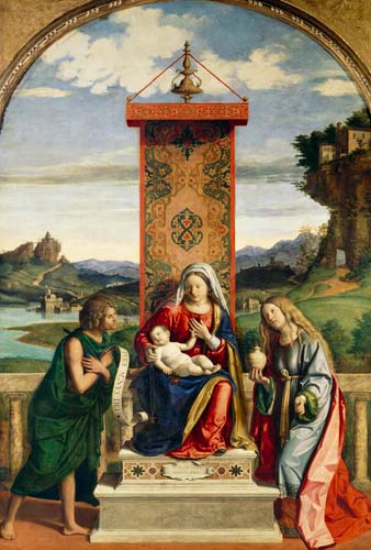 The Madonna with the hll. Johannes this . Täufer and Maria Magdalena. a Giovanni Battista Cima da Conegliano