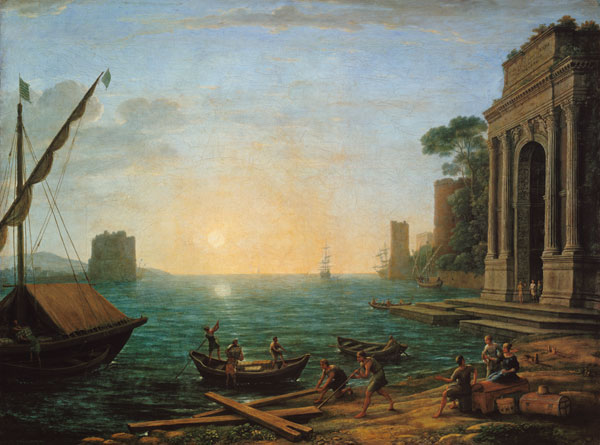 Seaport for the rising of the sun a Claude Lorrain