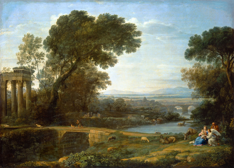 The Rest on the Flight into Egypt a Claude Lorrain