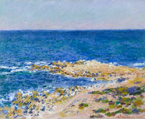 La grandee light blue at Antibes. a Claude Monet