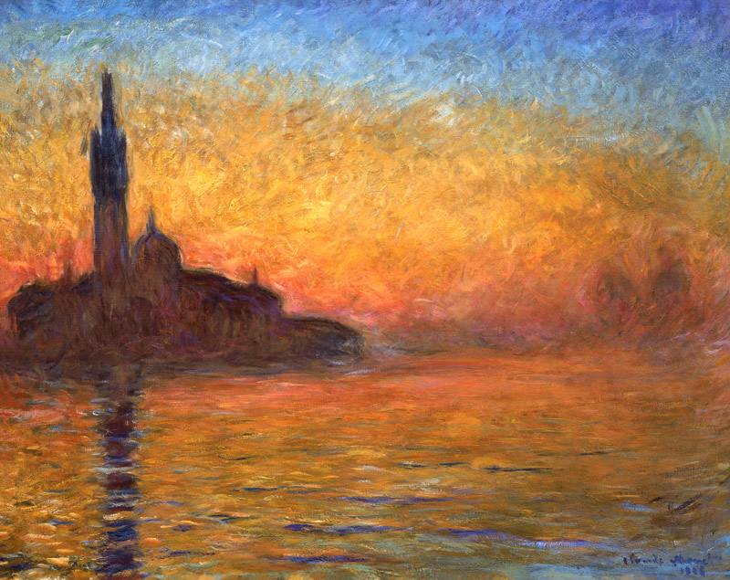 Tramonto a Venezia a Claude Monet