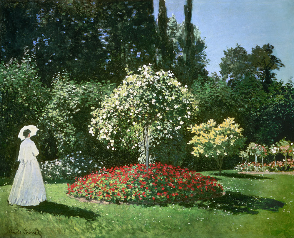 Donna in giardino a Claude Monet