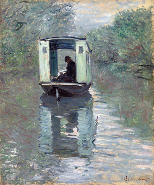 Das Atelierboot (Le bateauatelier) a Claude Monet
