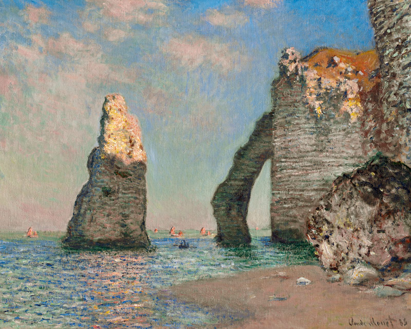 Die Nadel und die Falaise d'Aval a Claude Monet
