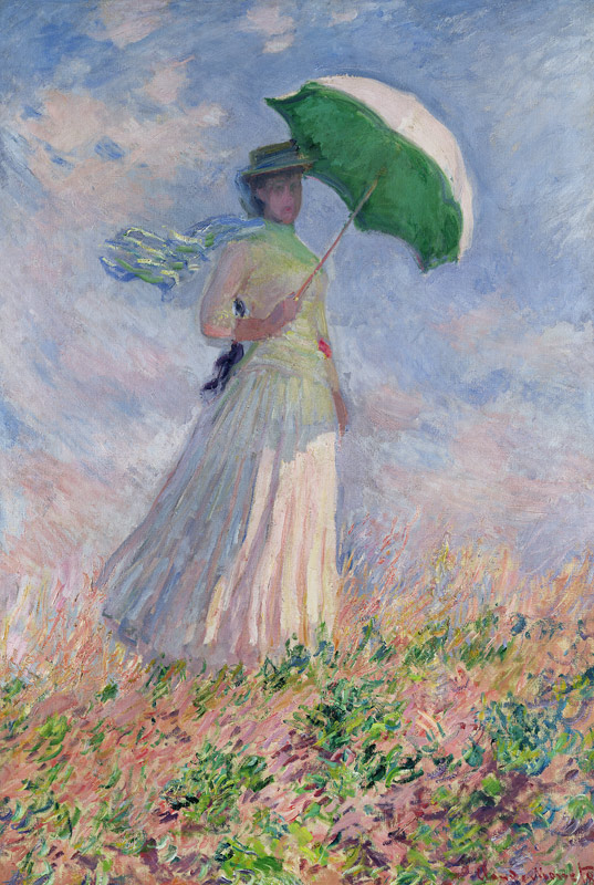 Donna con parasole a Claude Monet