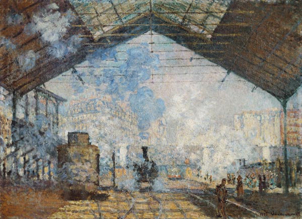 La Gare Saint-Lazare, 1877 a Claude Monet