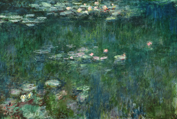 Waterlilies: Green Reflections, central section a Claude Monet