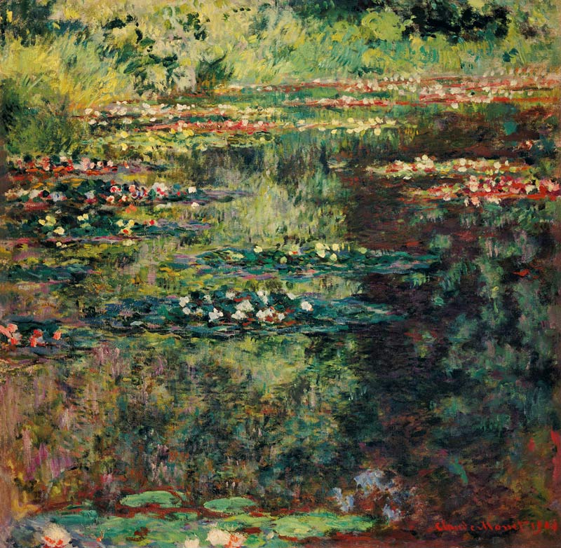 Stagno di Waterlily a Claude Monet