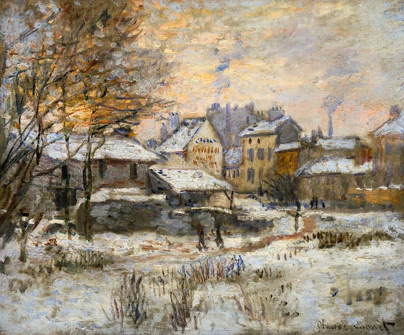 Snow Effect with Setting Sun a Claude Monet