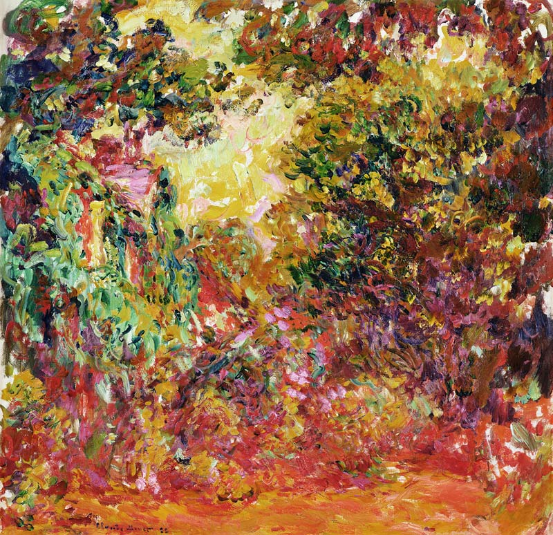 The Artist's House from the Rose Garden a Claude Monet