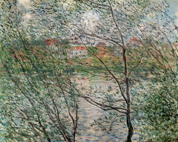 The Banks of the Seine or, Spring through the Trees a Claude Monet