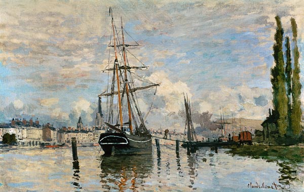 The Seine At Rouen a Claude Monet