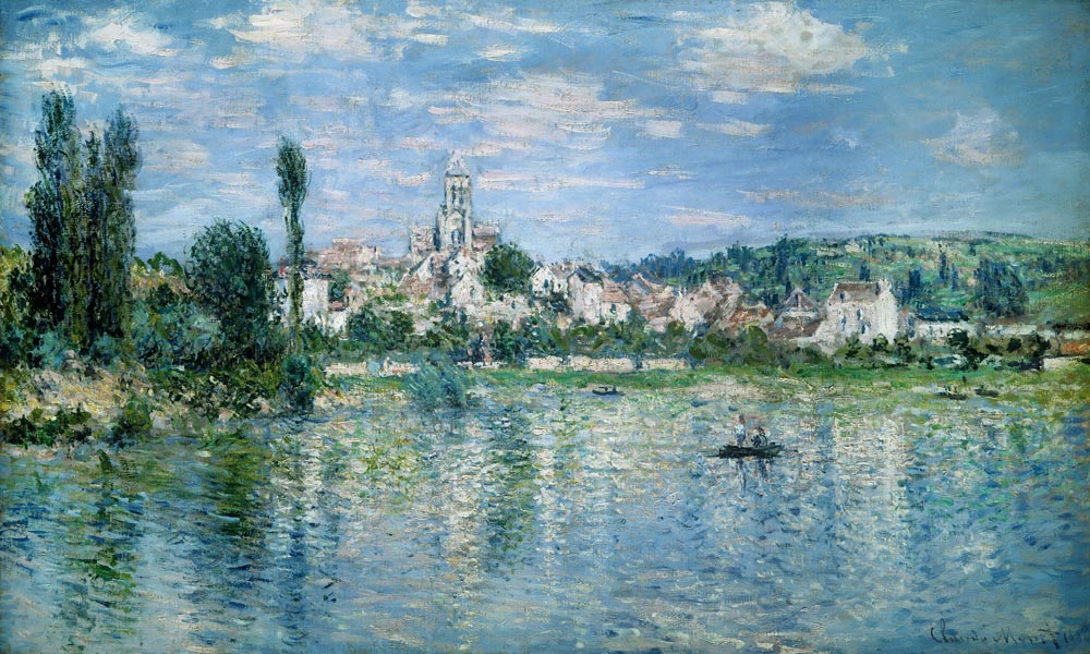 "Vue de Vetheuil, ete"  (Vetheuil im Sommer) a Claude Monet