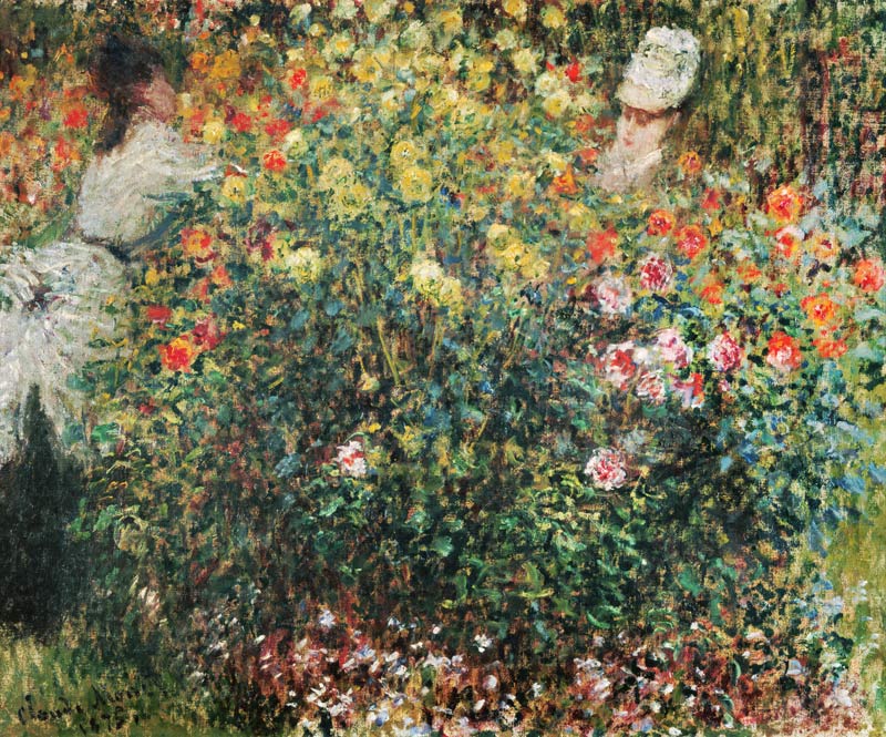 Women in the Flowers a Claude Monet