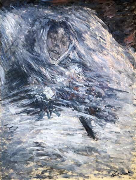 Camille Monet on the deathbed a Claude Monet
