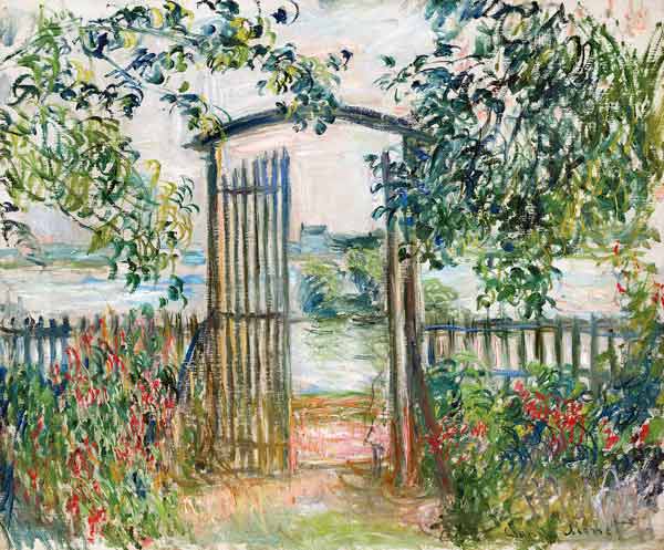 Das Gartentor in Vetheuil (La Porte du jardin à Vetheuil) a Claude Monet