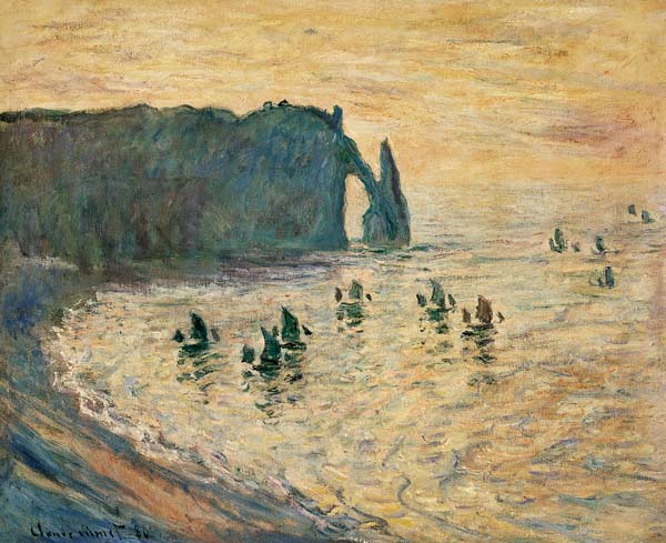 Le scogliere a Etretat a Claude Monet